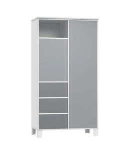 Home Maison Armoire Enfant Bora En Bois Gris 97x52x180