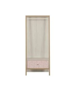 Terre De Nuit Armoire Portant à Vêtements 1 Tiroir En Bois Imitation Chêne Blanchi 1 -Maisons du Monde boutique armoire portant a vetements 1 tiroir en bois imitation chene blanchi 1 2
