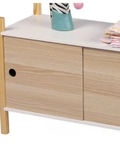 Wadiga Armoire Portes Coulissantes Bois Et Blanc Chambre Enfant - 70x30x46.5c -Maisons du Monde boutique armoire portes coulissantes bois et blanc chambre enfant 70x30x46 5c 2