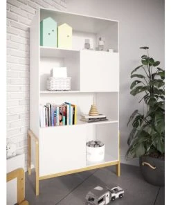 Kocot Kids Bibliothèque 2 Portes Blanc Naturel -Maisons du Monde boutique bibliotheque 2 portes blanc naturel 1