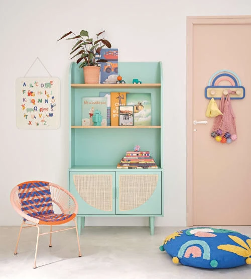 Maisons Du Monde Bibliothèque 2 Portes Verte Et Beige 6 Maisons Du Monde Bibliothèque 2 Portes Verte Et Beige – Image 4