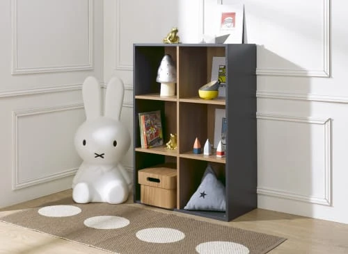 Nateo Concept Bibliothèque 6 Cases Ardoise 4 Nateo Concept Bibliothèque 6 Cases Ardoise – Image 2