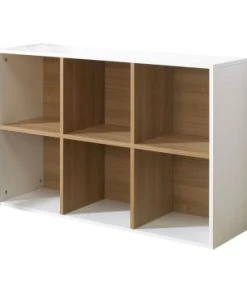 Nateo Concept Bibliothèque 6 Cases Blanc