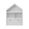 Mobili Rebecca Bibliothèque Basse Avec 3 étagères Et 2 Tiroirs En MDF Blanc -Maisons du Monde boutique bibliotheque basse avec 3 etageres et 2 tiroirs en mdf blanc