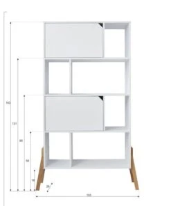 Bellamy Bibliothèque Blanc -Maisons du Monde boutique bibliotheque blanc 2