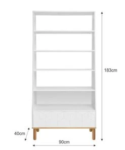 Bellamy Bibliothèque Blanc Naturel -Maisons du Monde boutique bibliotheque blanc naturel 9