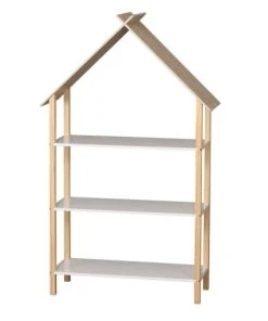 TOILINUX Bibliothèque Design Maison 3 étagères Blanc