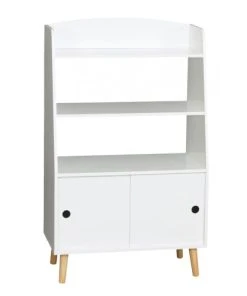 Fornord Bibliothèque Enfant 3 étagères 2 Portes