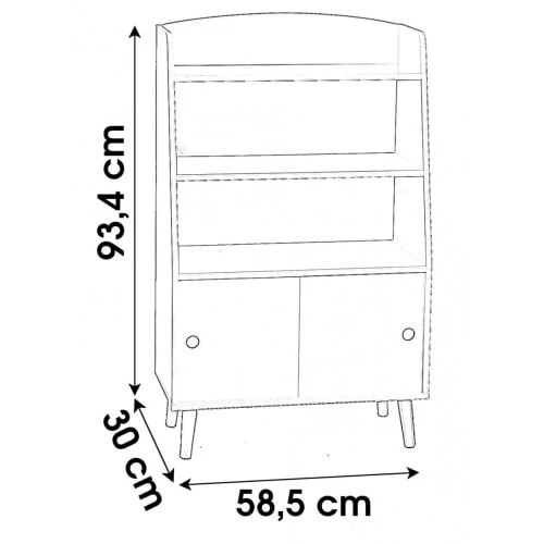 Fornord Bibliothèque Enfant 3 étagères 2 Portes 7 Fornord Bibliothèque Enfant 3 étagères 2 Portes – Image 5