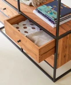 Tikamoon Bibliothèque Enfant En Acacia Massif Et Métal 8 Tikamoon Bibliothèque Enfant En Acacia Massif Et Métal -Maisons du Monde boutique bibliotheque enfant en acacia massif et metal 1