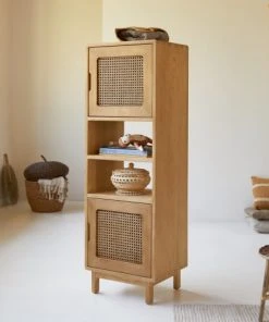 Tikamoon Bibliothèque Haute Enfant En Orme Et Cannage -Maisons du Monde boutique bibliotheque haute enfant en orme et cannage 3