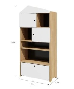 Bellamy Bibliothèque Maison Blanc Naturel -Maisons du Monde boutique bibliotheque maison blanc naturel 2