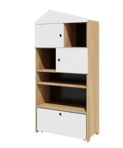 Bellamy Bibliothèque Maison Blanc Naturel