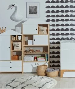 Bellamy Bibliothèque Maison Blanc Naturel -Maisons du Monde boutique bibliotheque maison blanc naturel 3