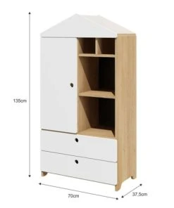 Bellamy Bibliothèque Maison Blanc Naturel -Maisons du Monde boutique bibliotheque maison blanc naturel 6