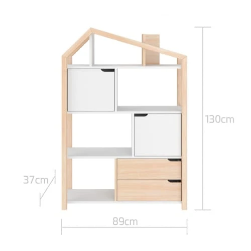 Bellamy Bibliothèque Maison Naturel Blanc 5 Bellamy Bibliothèque Maison Naturel Blanc – Image 3