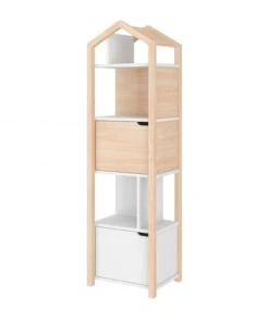 Bellamy Bibliothèque Maison Naturel Blanc