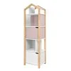 Bellamy Bibliothèque Maison Rose Blanc -Maisons du Monde boutique bibliotheque maison rose blanc