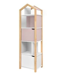 Bellamy Bibliothèque Maison Rose Blanc
