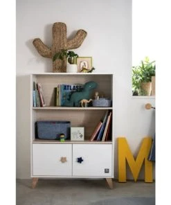 Sauthon Bibliothèque Meuble étoiles 120x86x35cm En Bois Blanc -Maisons du Monde boutique bibliotheque meuble etoiles 120x86x35cm en bois blanc 3
