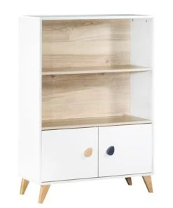 Sauthon Bibliothèque Meuble Gouttes 120x86x35cm En Bois Blanc