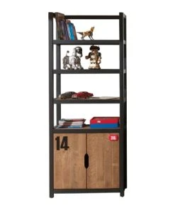 Vipack Bibliothèque Noir Naturel