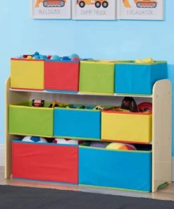 Delta Children Bibliothèque Organiseur 9 Cases En Bois Clair Et Multicolore -Maisons du Monde boutique bibliotheque organiseur 9 cases en bois clair et multicolore 3