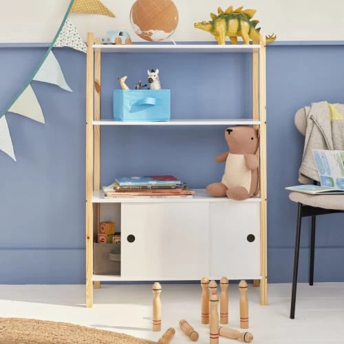 Alice's Garden Bibliothèque Pour Enfant à Trois Niveaux Naturel Blanc 4 Alice's Garden Bibliothèque Pour Enfant à Trois Niveaux Naturel Blanc – Image 2