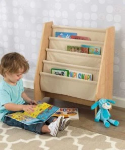 KidKraft Bibliothèque Pour Enfant En Tissu Et Bois Coloris Naturel -Maisons du Monde boutique bibliotheque pour enfant en tissu et bois coloris naturel 2
