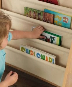 KidKraft Bibliothèque Pour Enfant En Tissu Et Bois Coloris Naturel -Maisons du Monde boutique bibliotheque pour enfant en tissu et bois coloris naturel 3