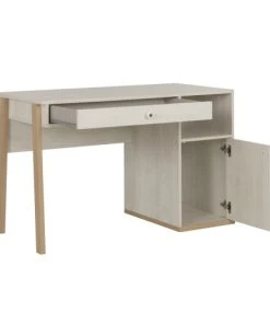 GAMI Bureau 1 Porte 1 Tiroir Châtaignier Blanchi -Maisons du Monde boutique bureau 1 porte 1 tiroir chataignier blanchi 2
