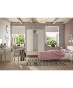 GAMI Bureau 1 Porte 1 Tiroir Châtaignier Blanchi -Maisons du Monde boutique bureau 1 porte 1 tiroir chataignier blanchi 5