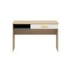 Petits Meubles Bureau 1 Tiroir 1 Niche Naturel Blanc Et Jaune -Maisons du Monde boutique bureau 1 tiroir 1 niche naturel blanc et jaune
