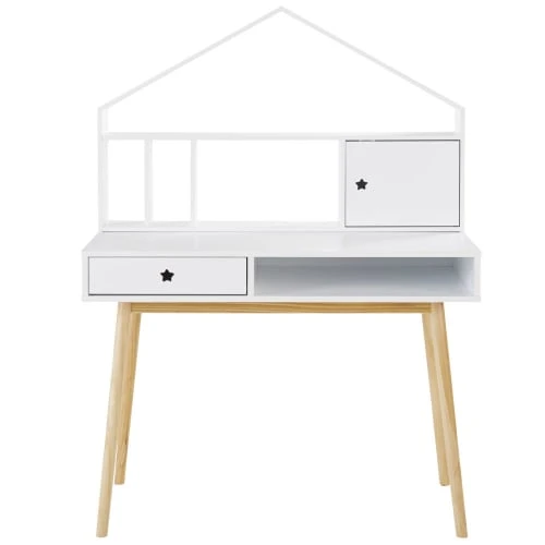 Maisons Du Monde Bureau 1 Tiroir Blanc 4 Maisons Du Monde Bureau 1 Tiroir Blanc – Image 2