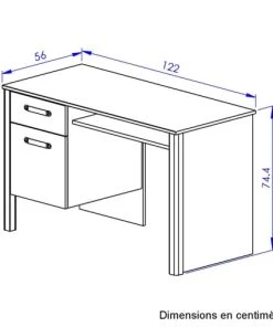 GAMI Bureau 1 Tiroir Chêne Noir -Maisons du Monde boutique bureau 1 tiroir chene noir 5