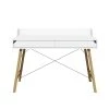 Bellamy Bureau 2 Tiroirs Blanc -Maisons du Monde boutique bureau 2 tiroirs blanc 3