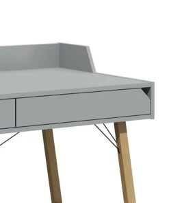Bellamy Bureau 2 Tiroirs Gris -Maisons du Monde boutique bureau 2 tiroirs gris 2