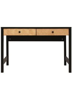 Bopita Bureau 2 Tiroirs Noir Naturel Naturel