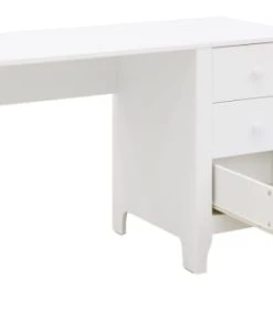 Bopita Bureau Avec 3 Tiroirs Blanc En MDF Et Hêtre -Maisons du Monde boutique bureau avec 3 tiroirs blanc en mdf et hetre 3