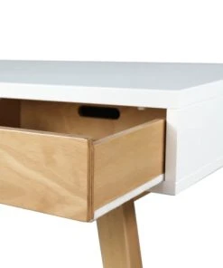 Bopita Bureau Blanc/naturel Excl. 3x Tiroir 358153xx En MDF Et Hêtre -Maisons du Monde boutique bureau blanc naturel excl 3x tiroir 358153xx en mdf et hetre 2