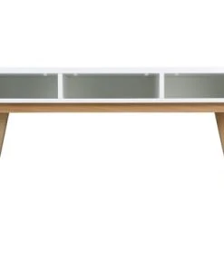 Bopita Bureau Blanc/naturel Excl. 3x Tiroir 358153xx En MDF Et Hêtre