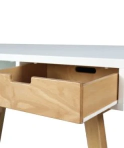 Bopita Bureau Blanc/naturel Excl. 3x Tiroir 358153xx En MDF Et Hêtre -Maisons du Monde boutique bureau blanc naturel excl 3x tiroir 358153xx en mdf et hetre 4