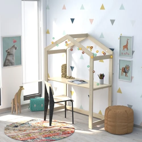 Weber Industries Bureau Cabane Woody Naturel Et Blanc 4 Weber Industries Bureau Cabane Woody Naturel Et Blanc – Image 2