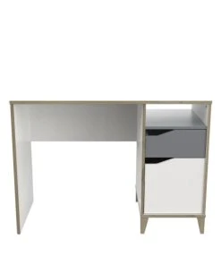 CALICOSY Bureau Enfant 1 Porte 1 Tiroir, Blanc Et Gris - L106,6 Cm 10 CALICOSY Bureau Enfant 1 Porte 1 Tiroir, Blanc Et Gris - L106,6 Cm -Maisons du Monde boutique bureau enfant 1 porte 1 tiroir blanc et gris l106 6 cm 2