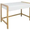 Nateo Concept Bureau Enfant 1 Tiroir Blanc Et Chêne -Maisons du Monde boutique bureau enfant 1 tiroir blanc et chene