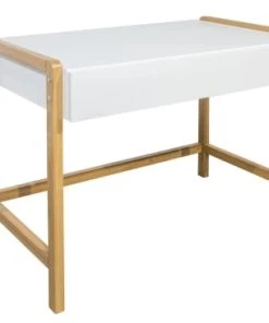 Nateo Concept Bureau Enfant 1 Tiroir Blanc Et Chêne