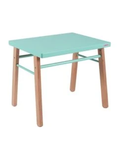 Combelle Bureau Enfant En Bois Coloris Naturel Et Vert Menthe 50x43x40cm -Maisons du Monde boutique bureau enfant en bois coloris naturel et vert menthe 50x43x40cm 2