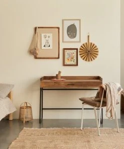 Tikamoon Bureau Enfant En Manguier Massif Et Métal