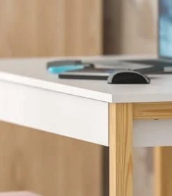 WNM Group Bureau Enfant En Pin Massif 100x50 Blanc -Maisons du Monde boutique bureau enfant en pin massif 100x50 blanc 3