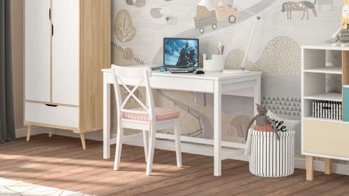 WNM Group Bureau Enfant En Pin Massif 100x50 Naturel 4 WNM Group Bureau Enfant En Pin Massif 100x50 Naturel - Image 2